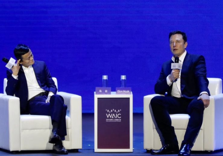 The two visionary entrepreneurs shared their different ideas about the future of technology in front of an audience in Shanghai (Credit: YouTube)
