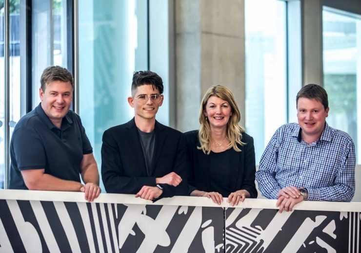 Voiceworks team, from left to right: Kyle Evans, head of content; Igor Stark, head of AI and discoverability; Sophie Hind, managing director; Neil Sloan, content director